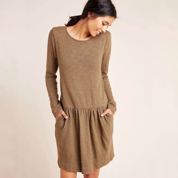 NWT Anthropologie Black Melissa Drop Waist Dress - Picture 3 of 7